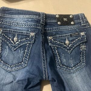 Size 28 Miss Me Blue Distressed Women Jeans